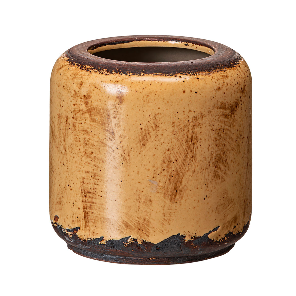 Cache pot Brun en c�ramique vieillie