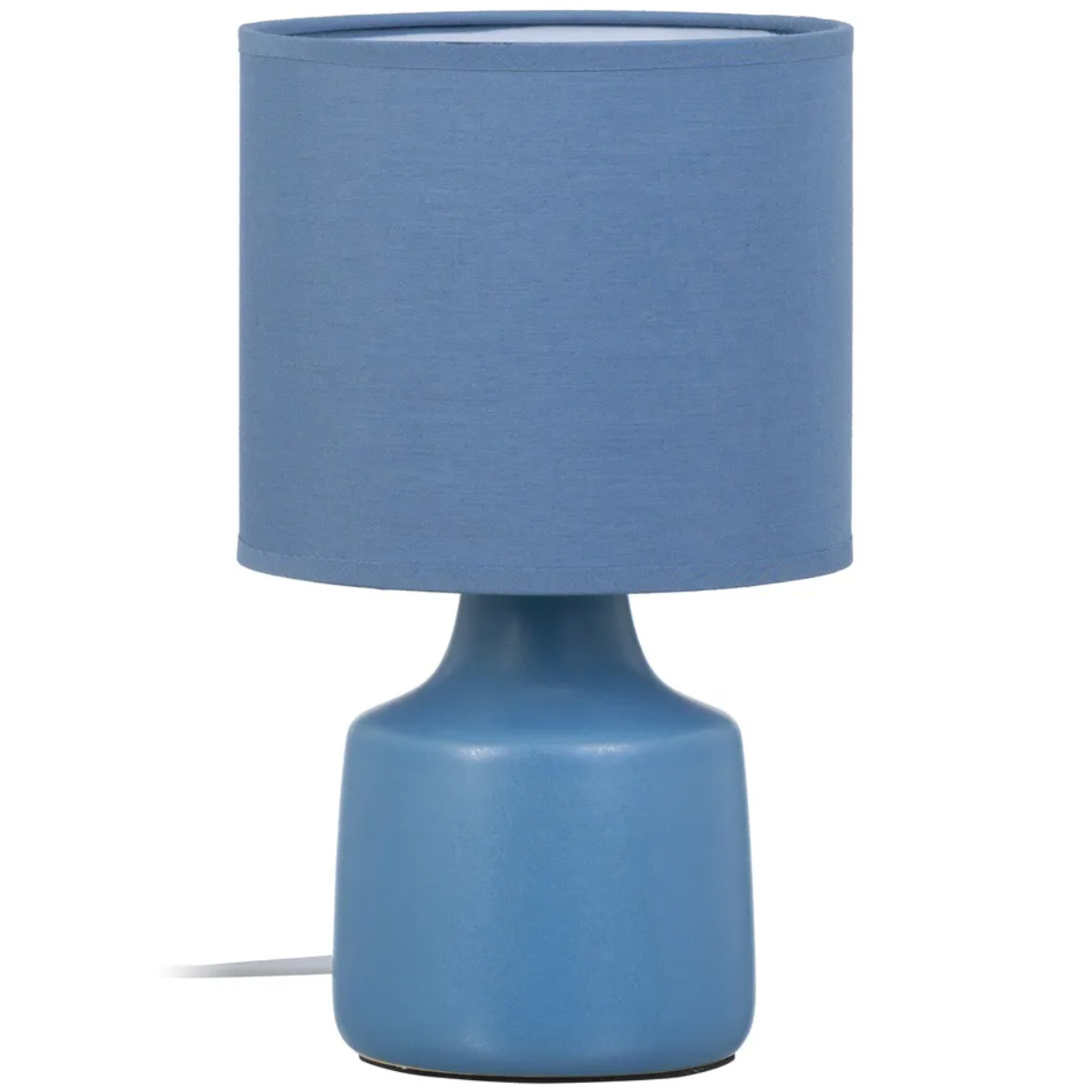 Lampe de table en cramique bleue 27 cm