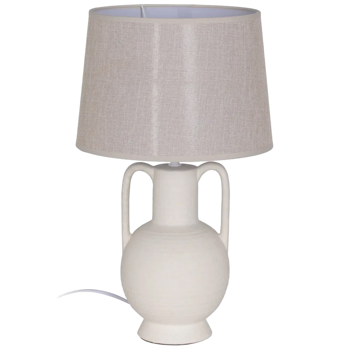 Grande lampe de table beige 47 cm