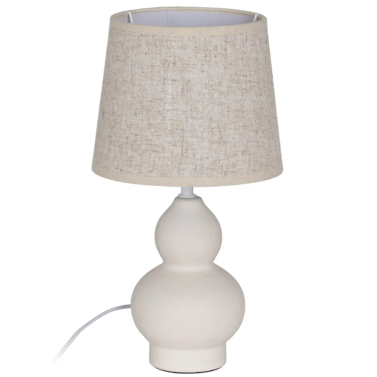 Lampe de table beige 37 cm