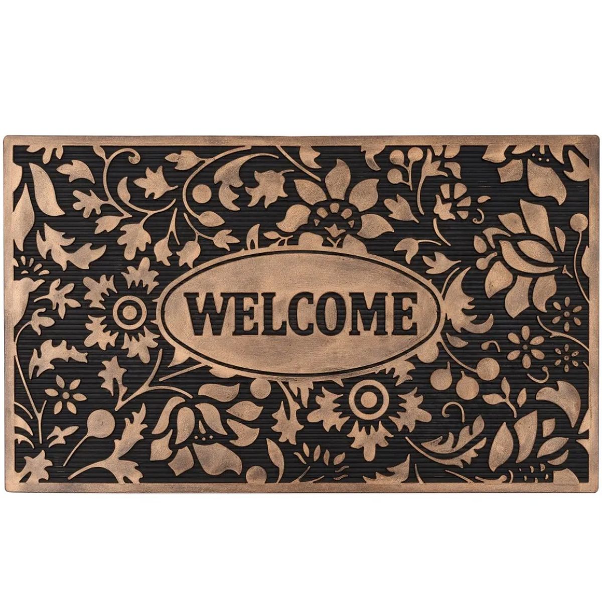 Paillasson en gomme Welcome Welly Fleurs 75 x 45 cm