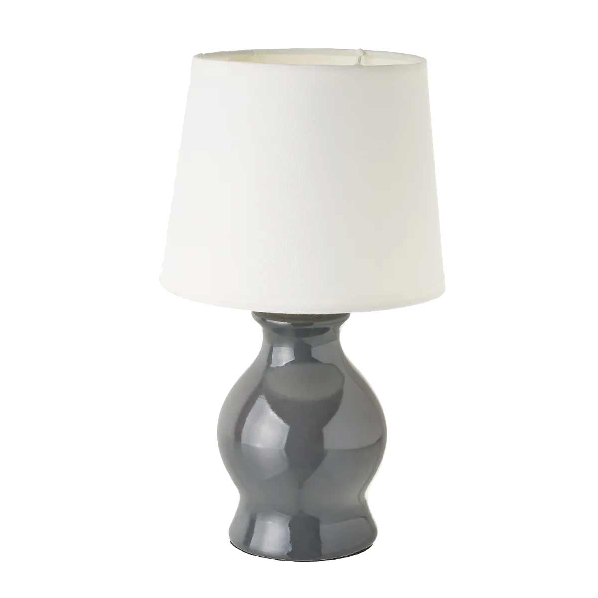 Lampe en cramique Grise 26 cm