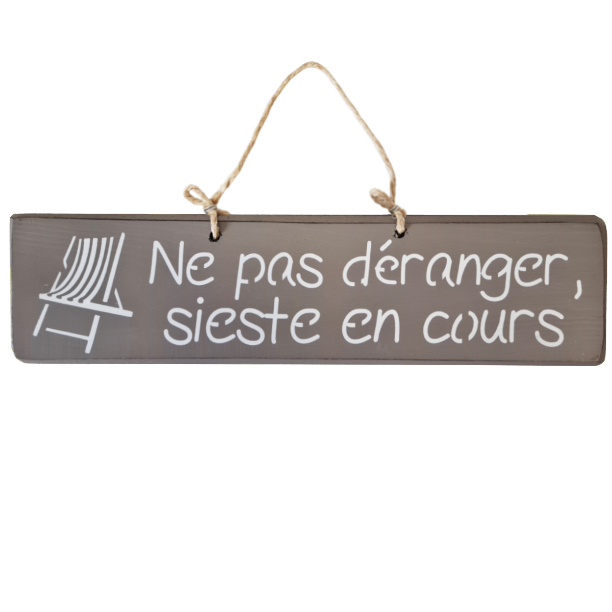 Pancarte dcorative en bois - Ne pas dranger, sieste en cours