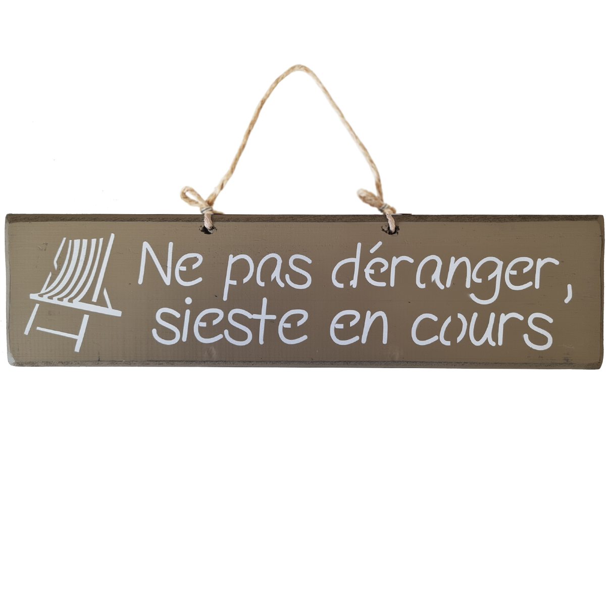 Pancarte dcorative en bois - Ne pas dranger, sieste en cours