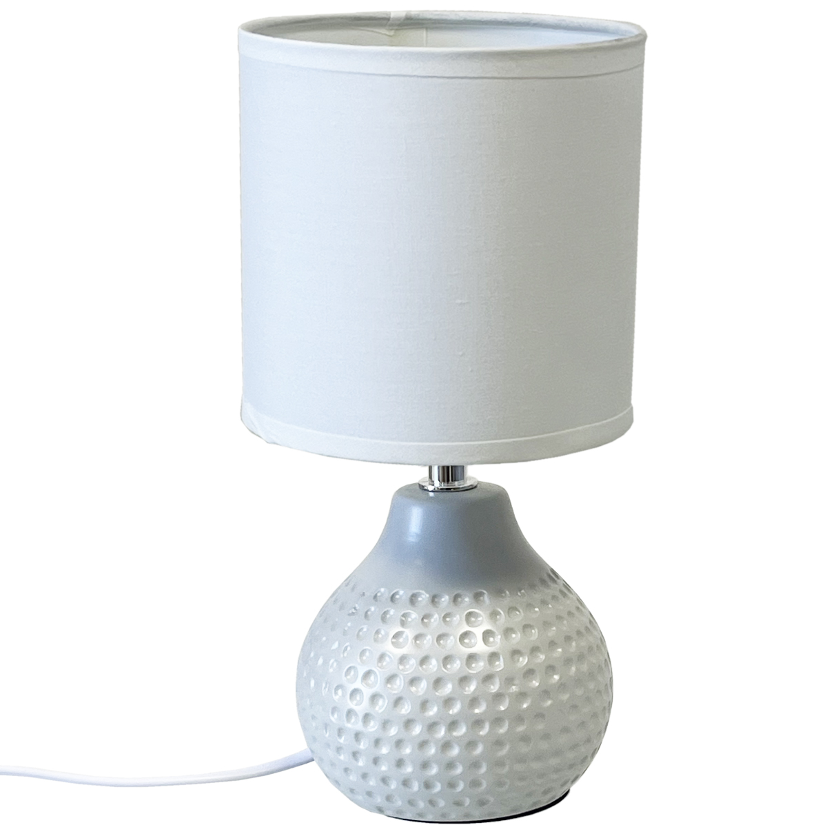 Lampe en cramique 25 cm - Modle gris clair