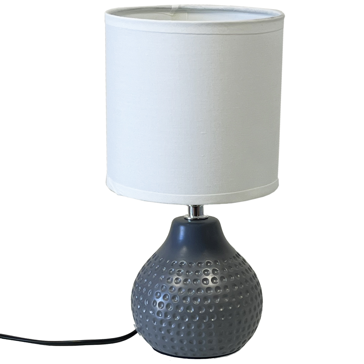 Lampe en cramique 25 cm - Modle gris fonc