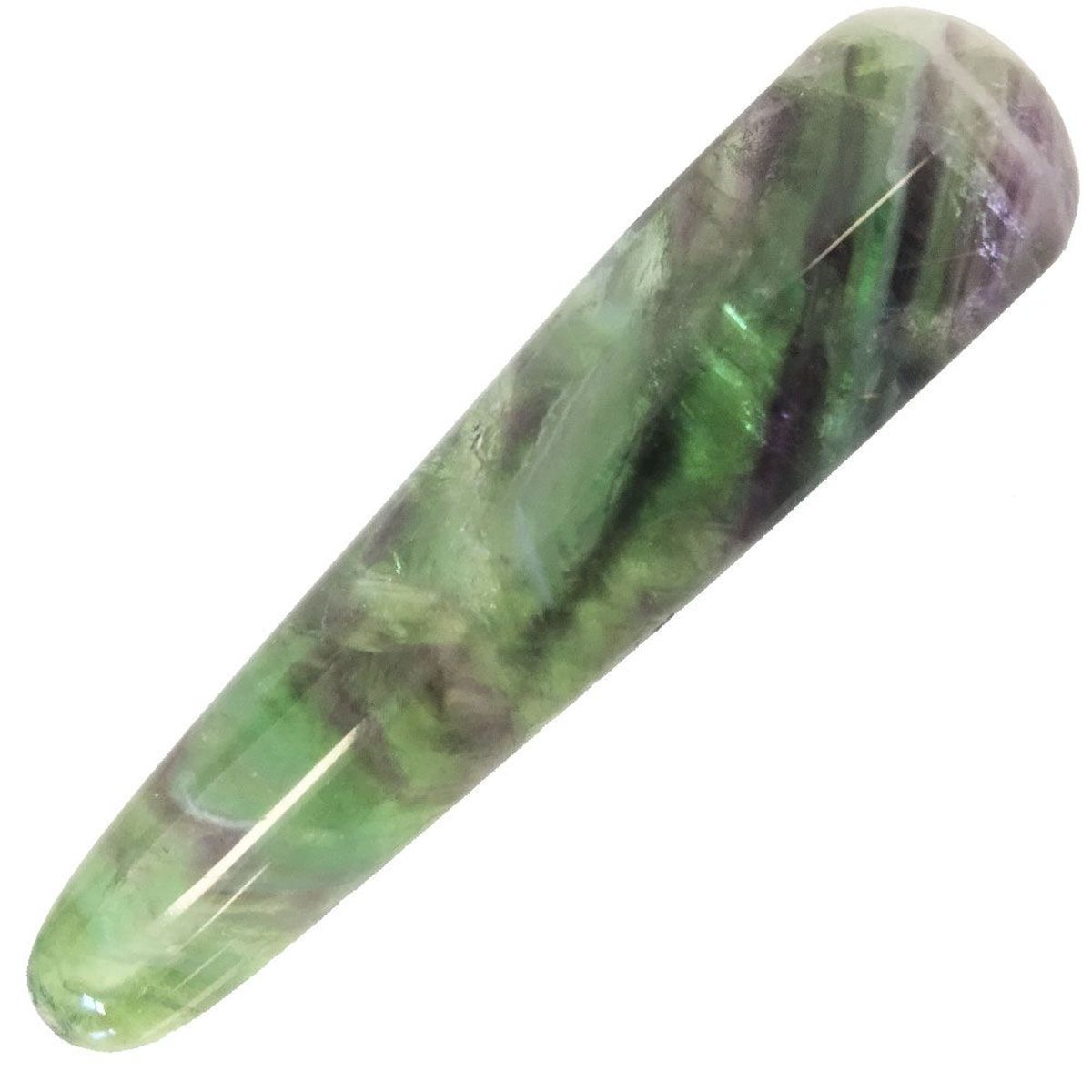 Bton de massage en Fluorite - Paix Harmonie Crativit - 8 cm