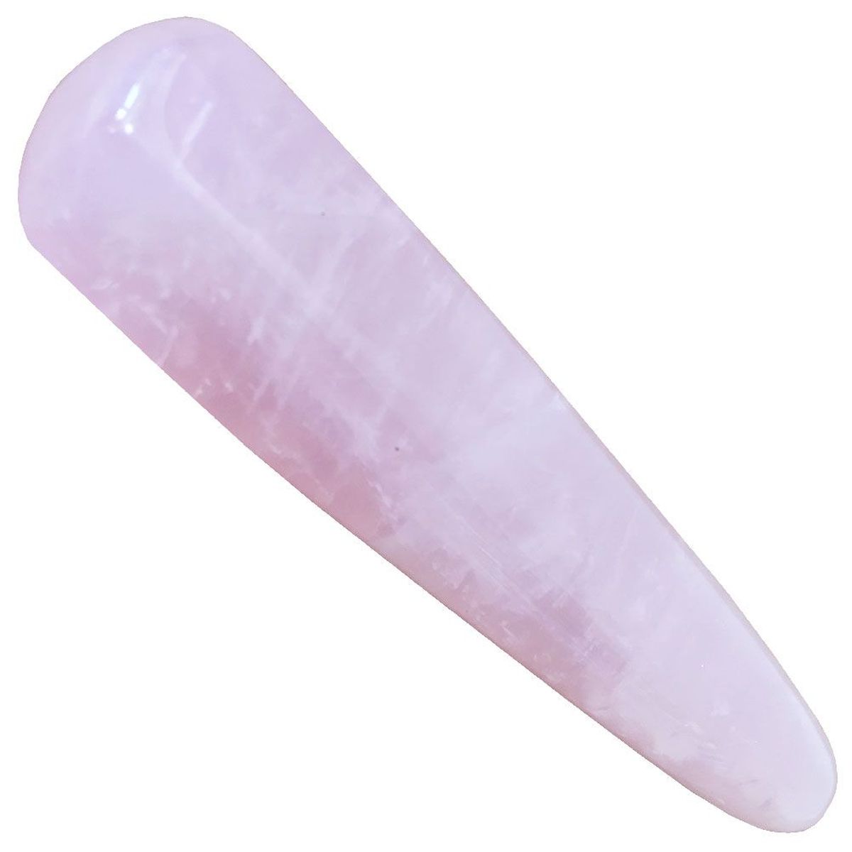 Bton de massage en Quartz Rose - Douceur et Amour - 8 cm