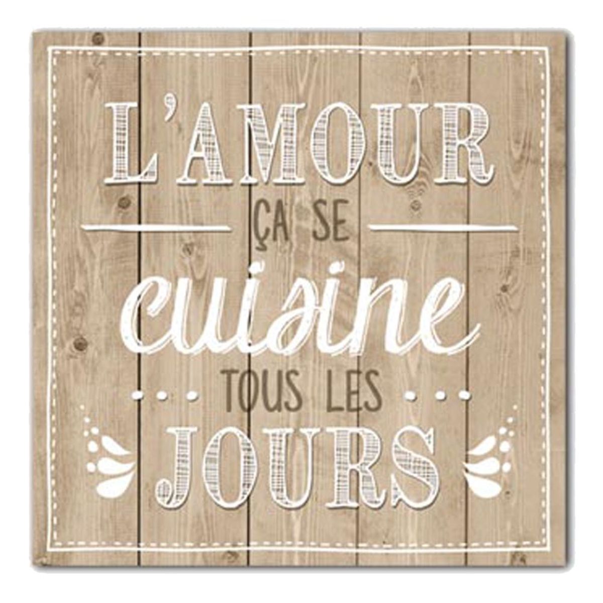 Dessous de plat L'Amour se cuisine tous les jours - 18 cm