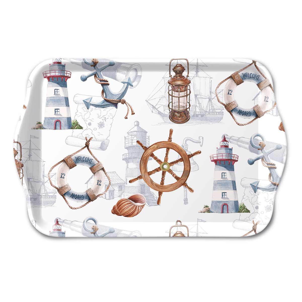 Petit Plateau Rectangulaire  Bienvenue  bord