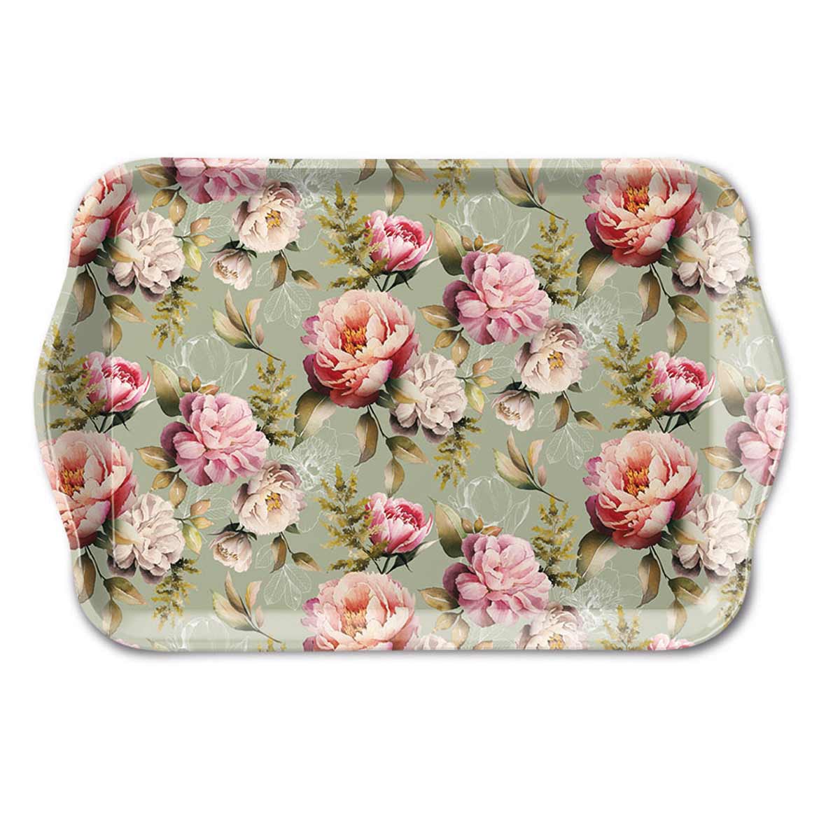 Petit Plateau Rectangulaire  Composition de Pivoines
