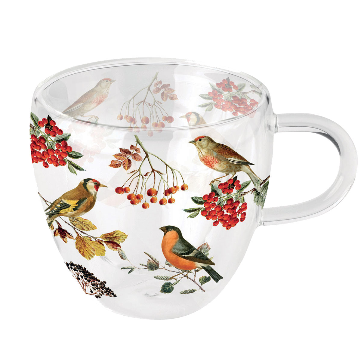 Tasse  Th Double Paroi - Oiseaux d'Automne