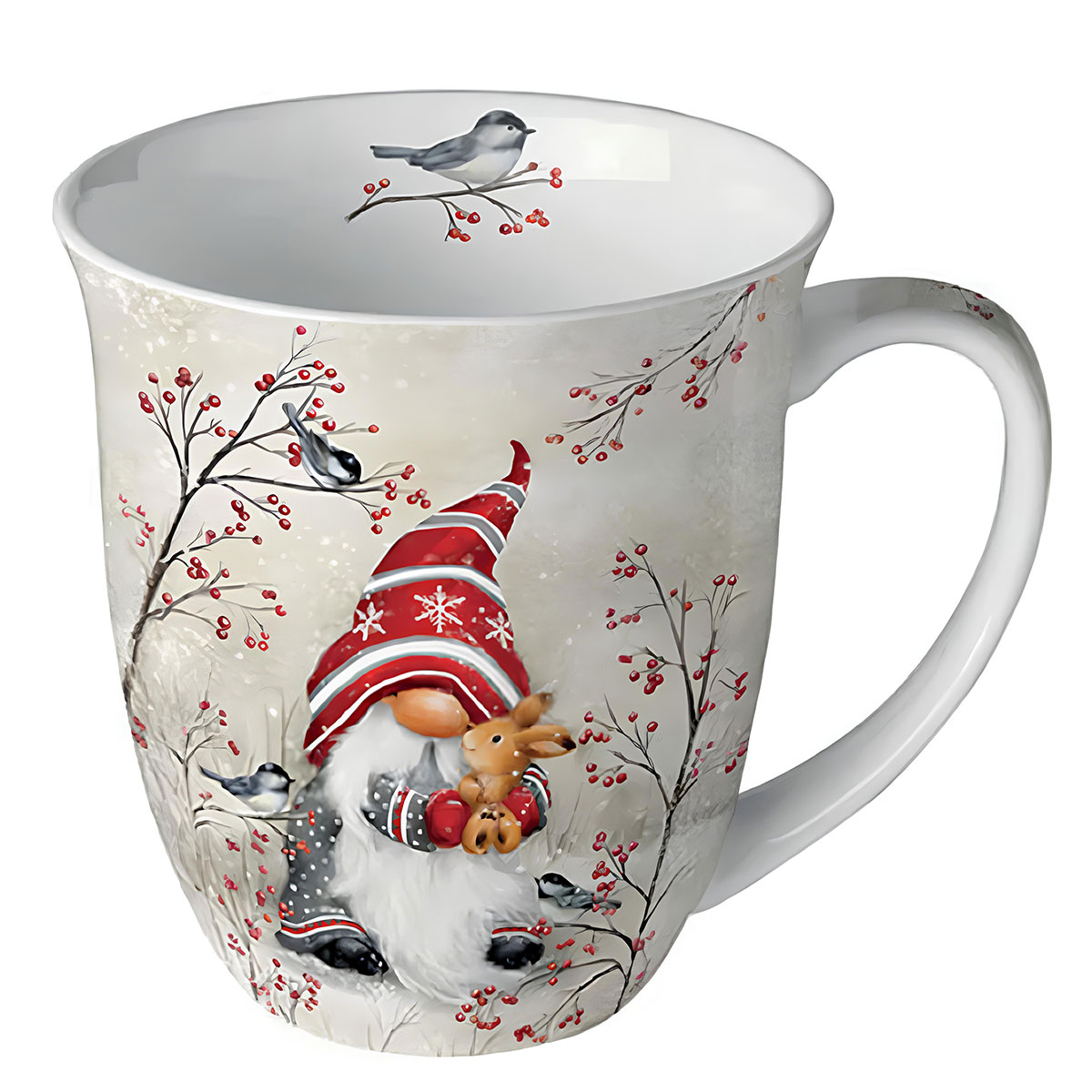 Mug en porcelaine fine � Lutin & branches d�hiver
