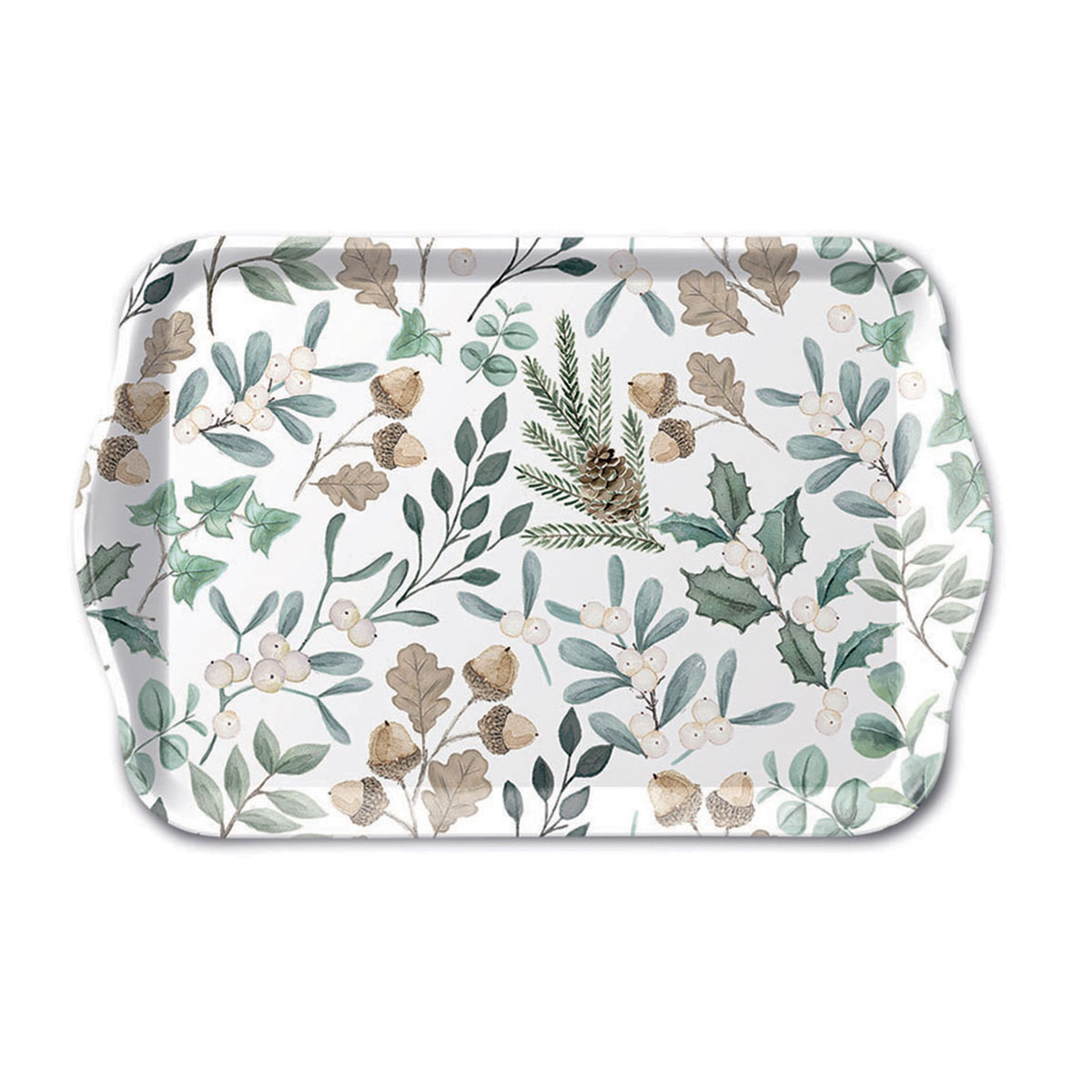 Plateau de Nol  Feuillages dhiver 20,5 x 13,5 cm