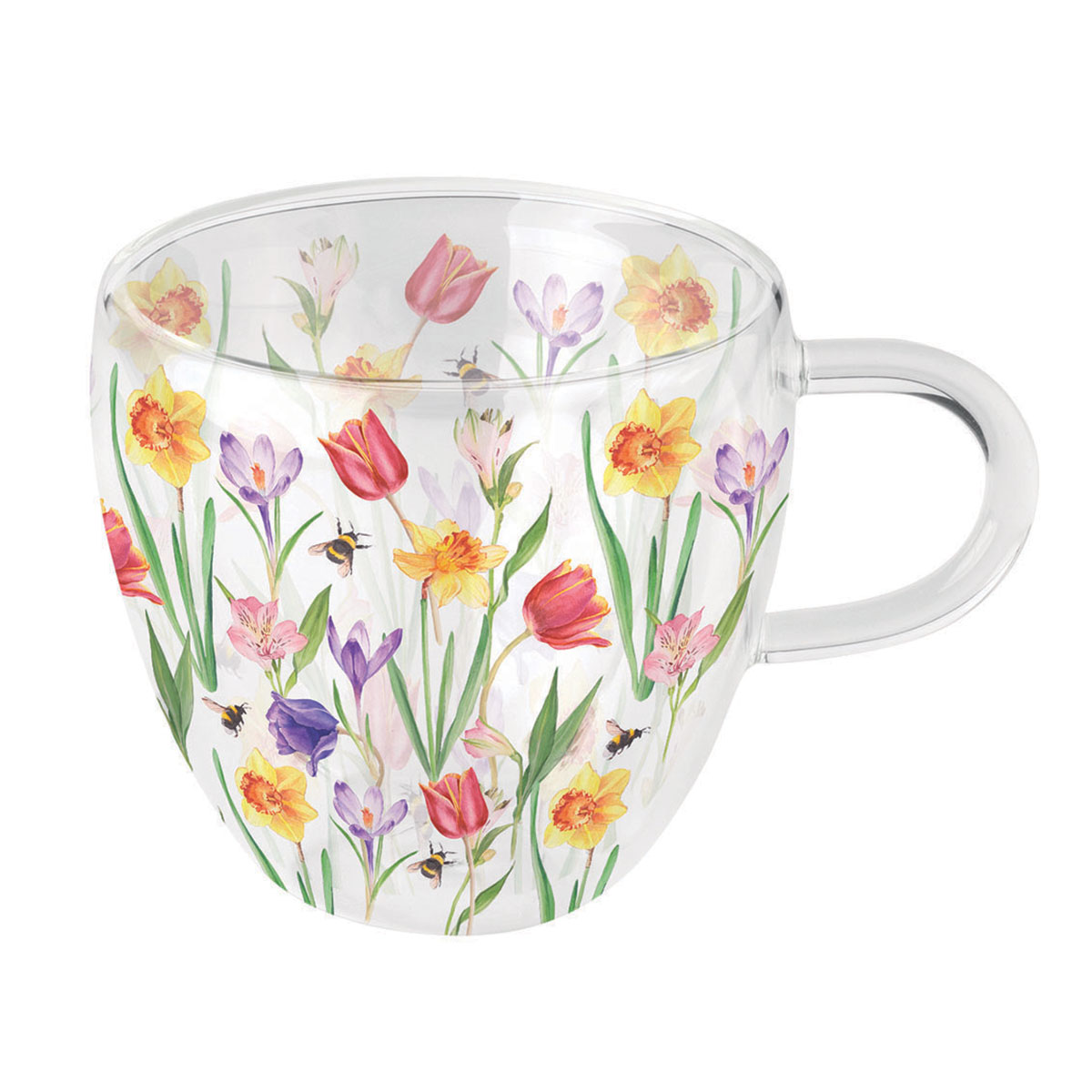 Tasse � Th� Double Paroi � Fleurs du Printemps