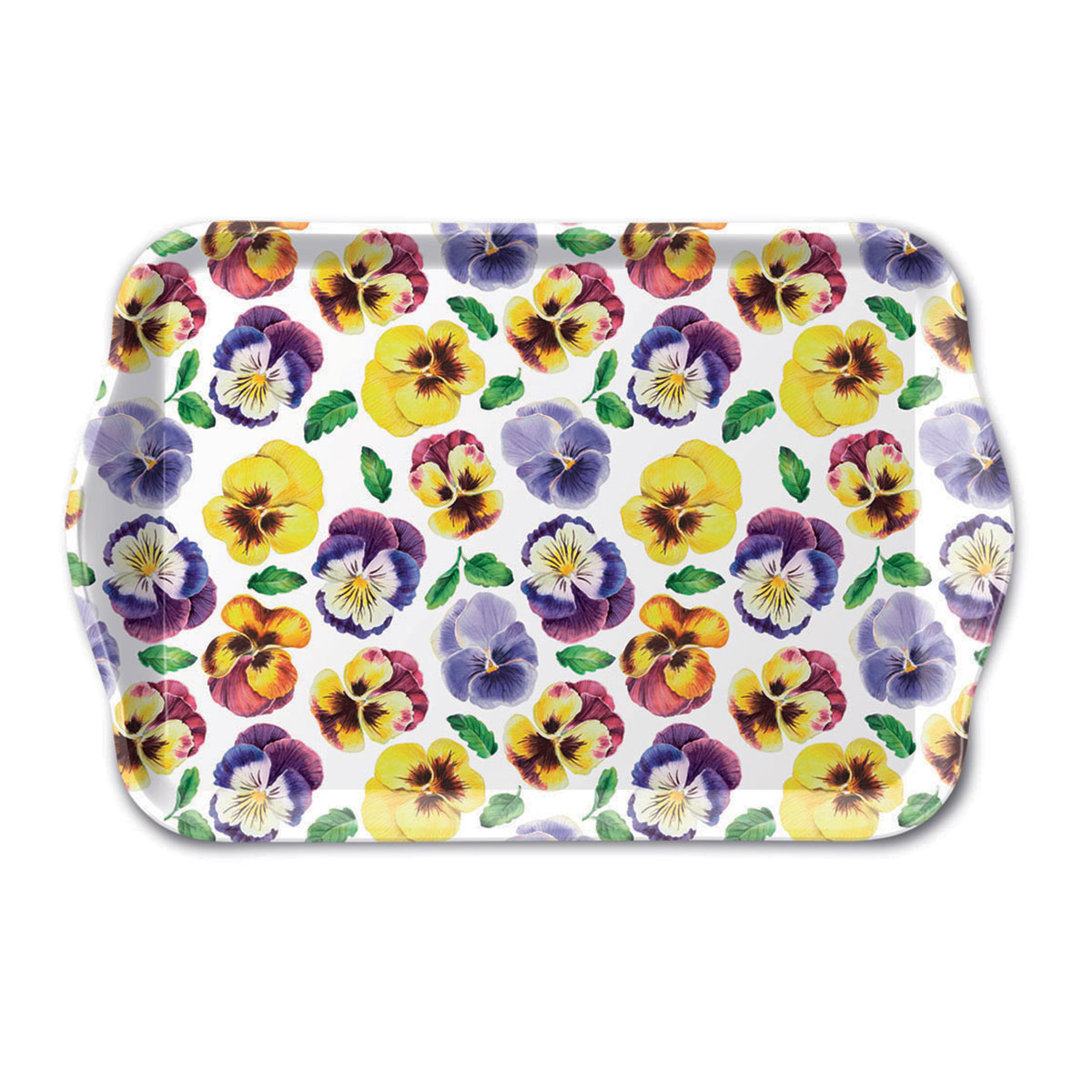 Mini plateau rectangulaire en m�lamine � pens�es multicolores