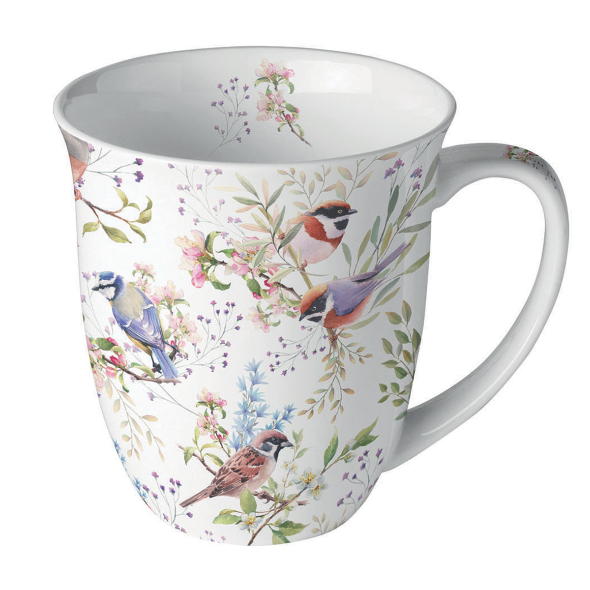 Mug oiseaux du jardin en porcelaine fine 400 ml