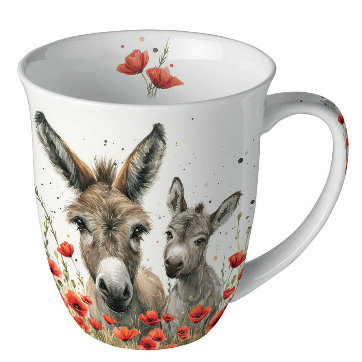 Mug �nes et coquelicots en porcelaine fine 400 ml