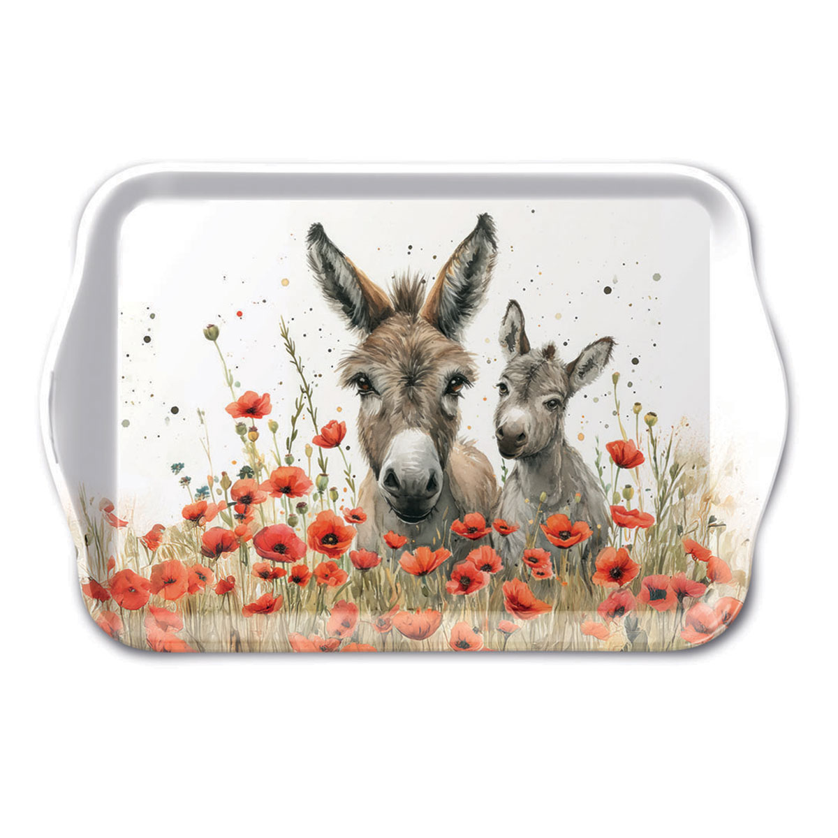 Mini plateau rectangulaire �nes et coquelicots