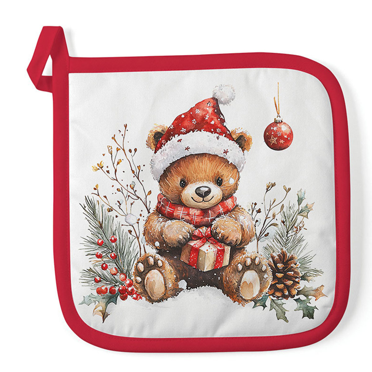 Manique de cuisine ours de No�l 20 � 20 cm
