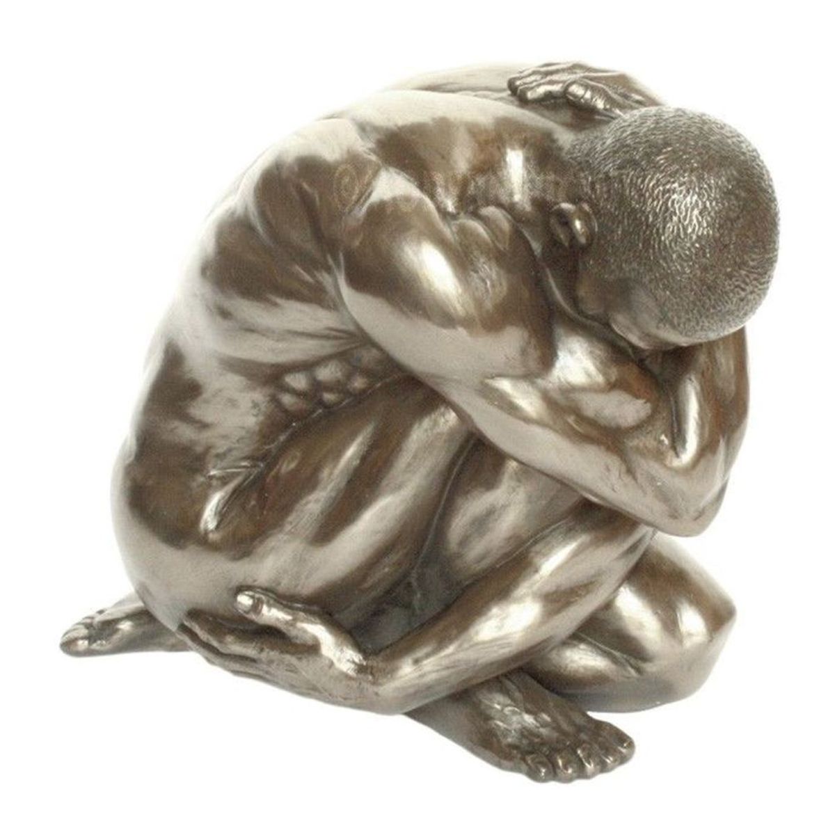 Figurine Homme nu bronze en rsine 15 cm