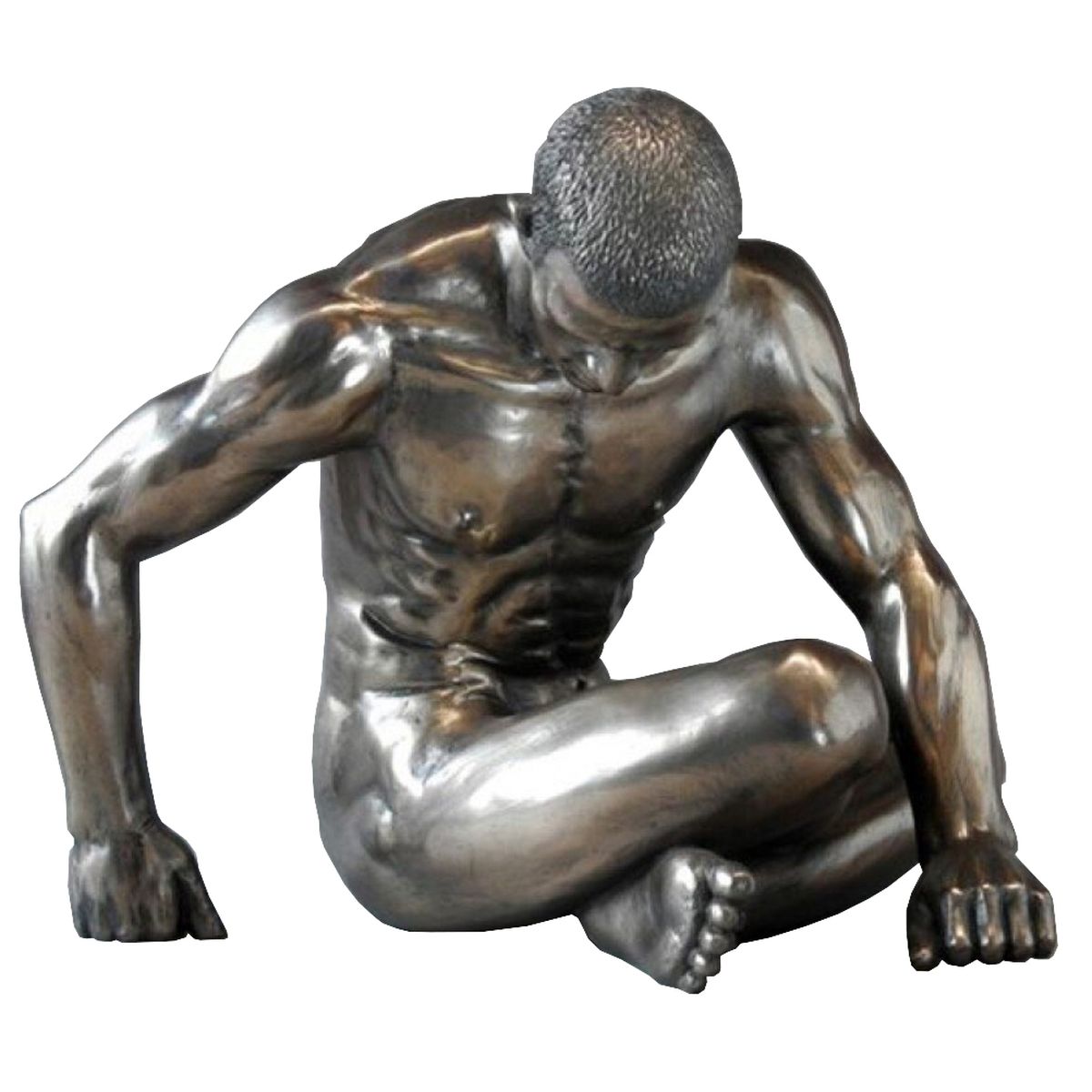 Figurine Homme nu en rsine couleur bronze