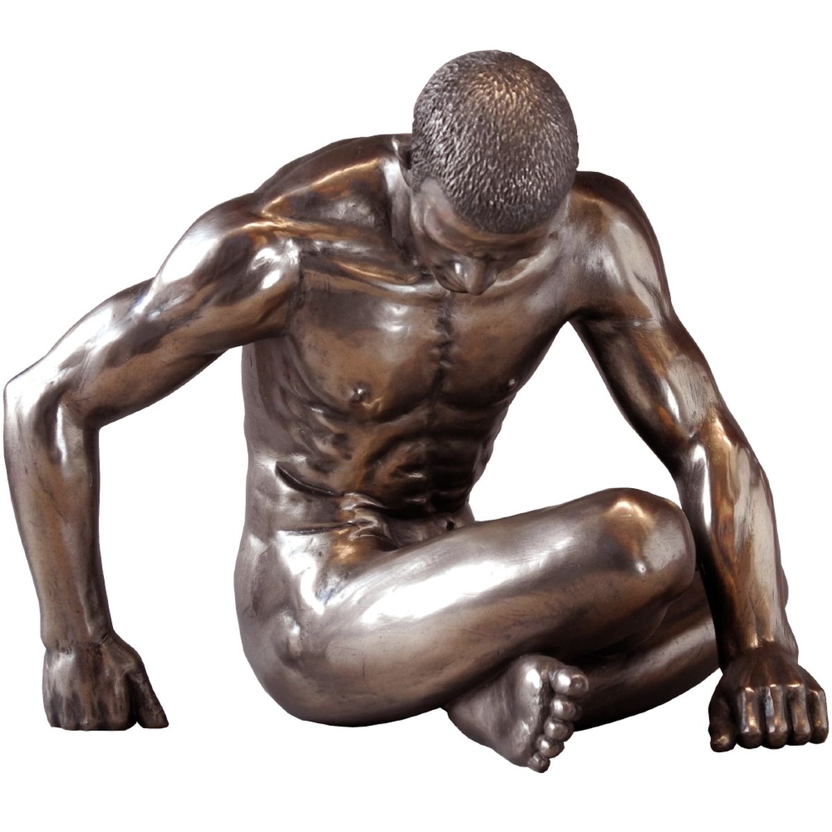 Figurine Homme nu en rsine couleur bronze