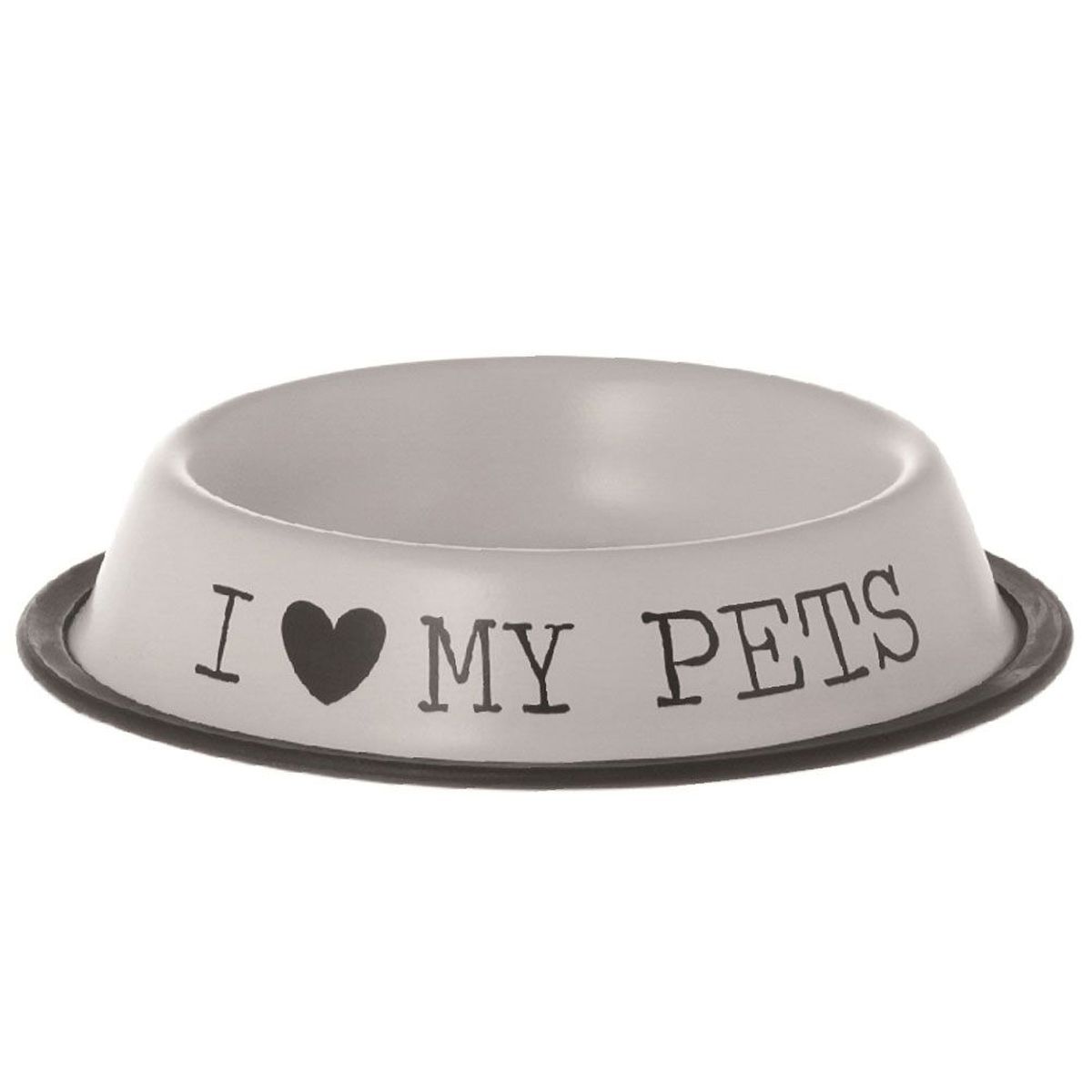 Gamelle Chien en mtal I LOVE MY PETS 21 cm