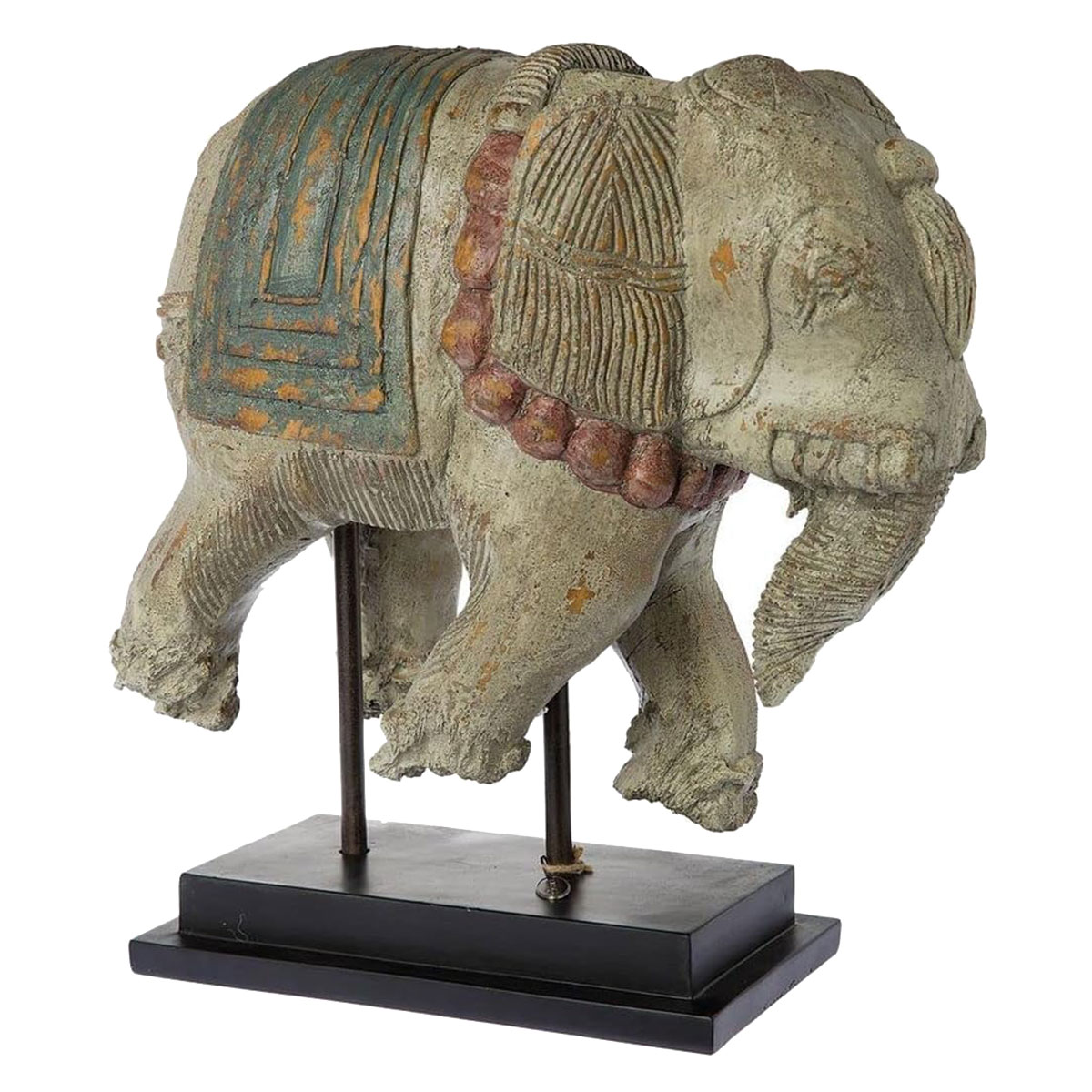 Statuette lphant Antique en Rsine Patine