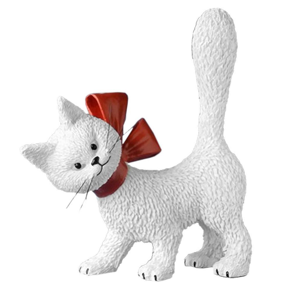 Figurine Les chats de Dubout - Mignonette blanche avec noeud