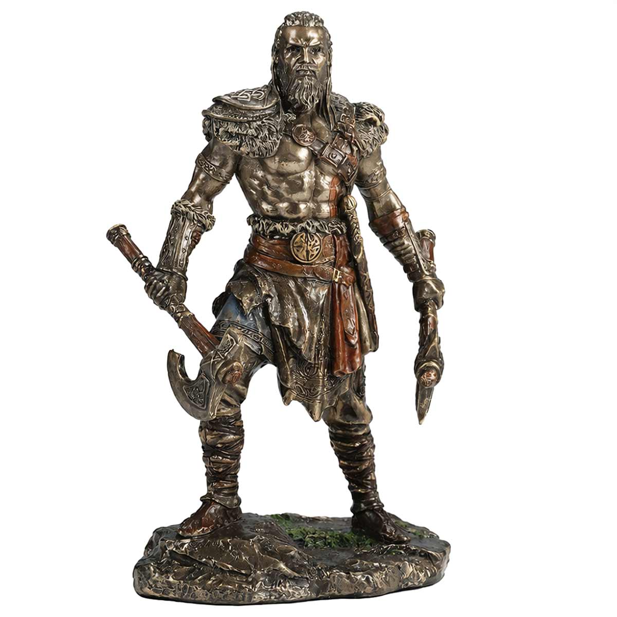Figurine Guerrier Viking aux deux haches 15.5 cm