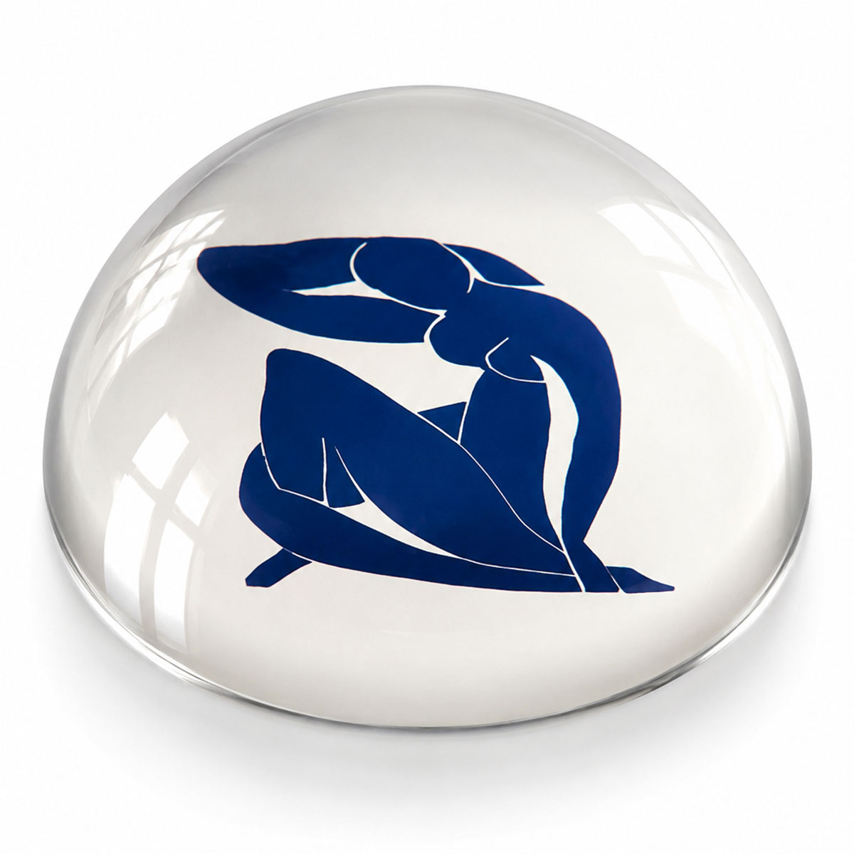 Presse-papier en verre Matisse Le Nu bleu II 8 cm