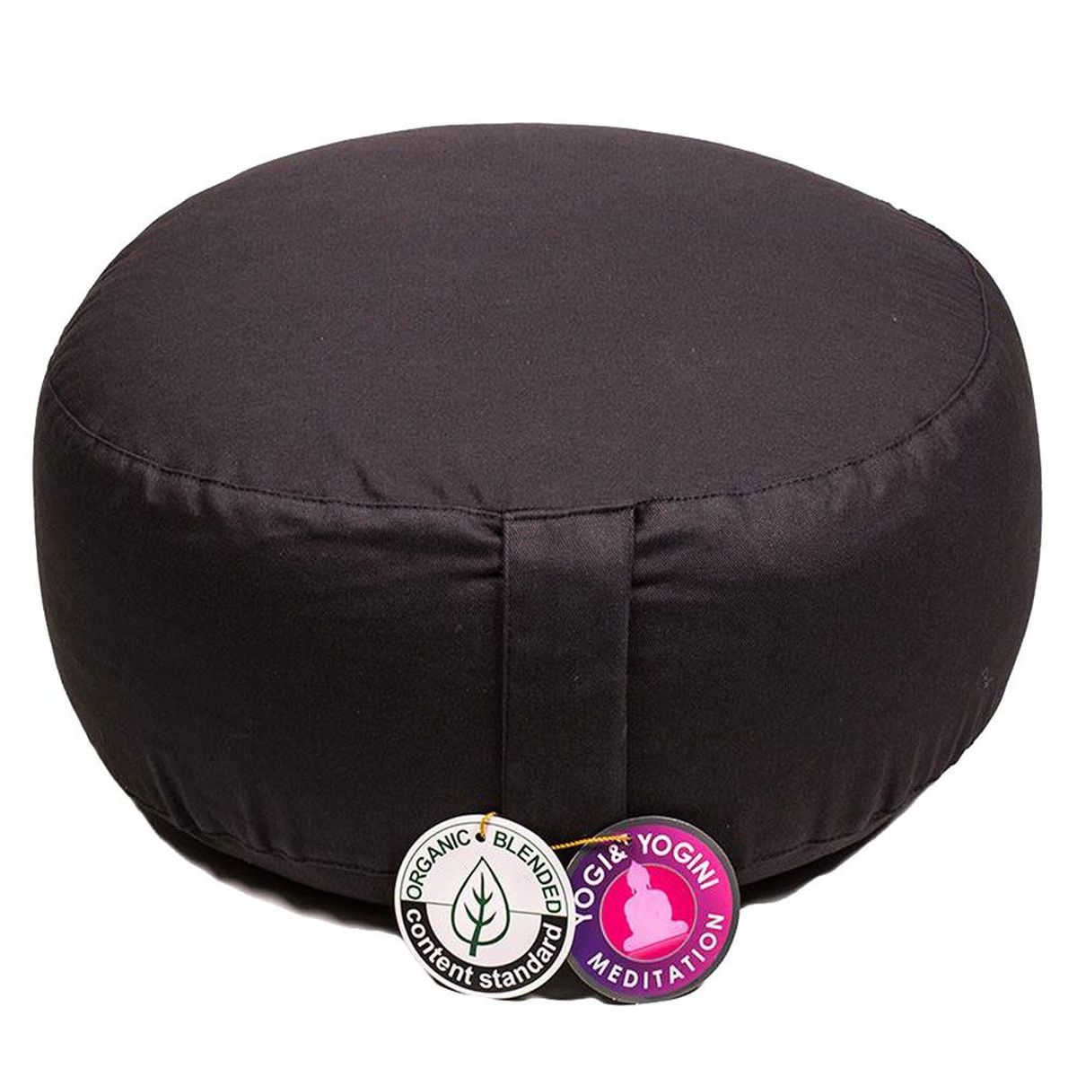 Coussin de mditation Noir coton BIO