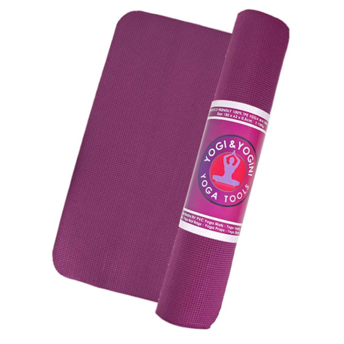 Tapis de yoga Vinyle - PVC antidrapant 1250 g - Aubergine