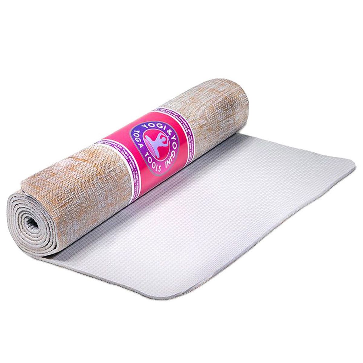 Tapis de yoga Jute - PVC antidrapant 1550 g - Gris