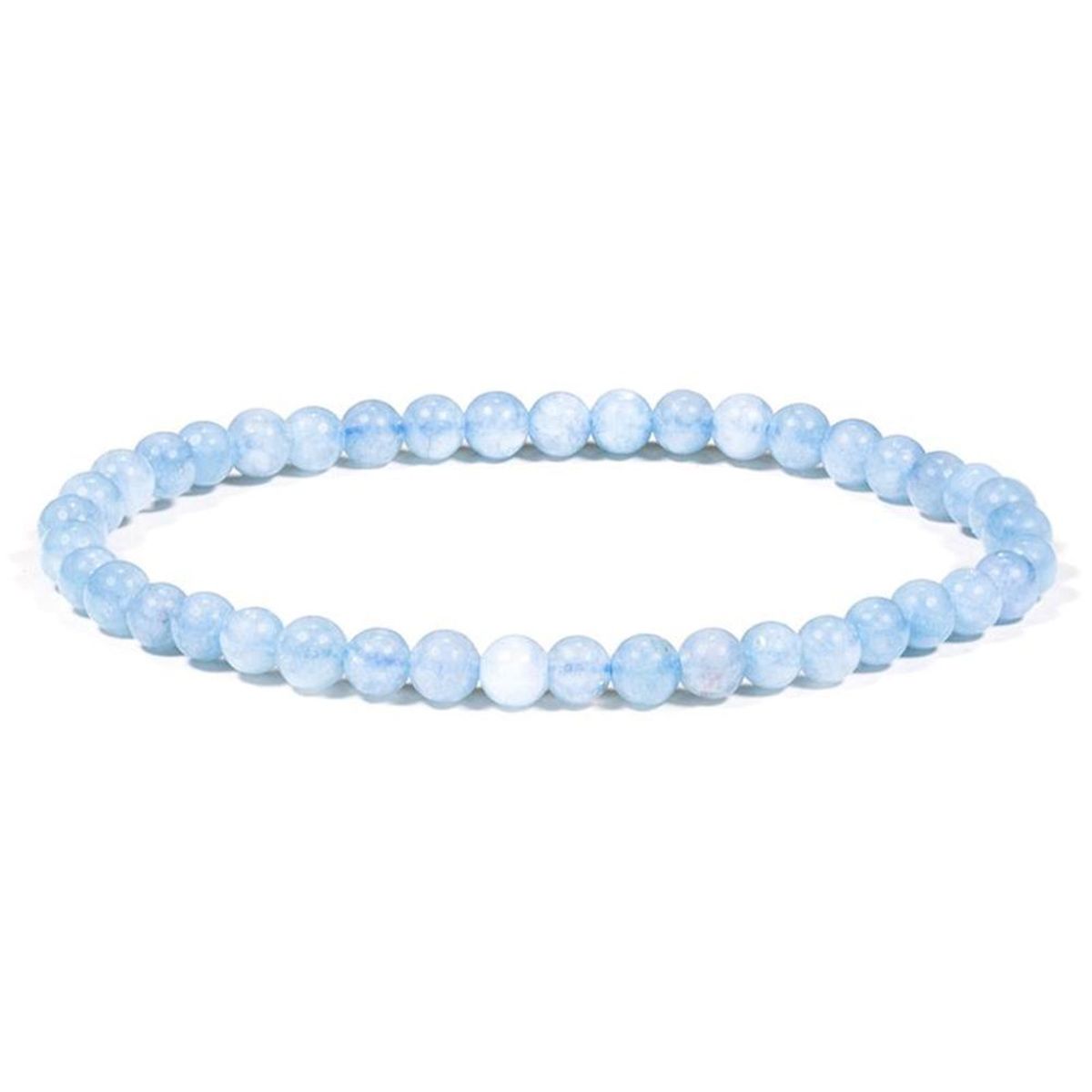 Bracelet perles d'Aigue marine 19 cm