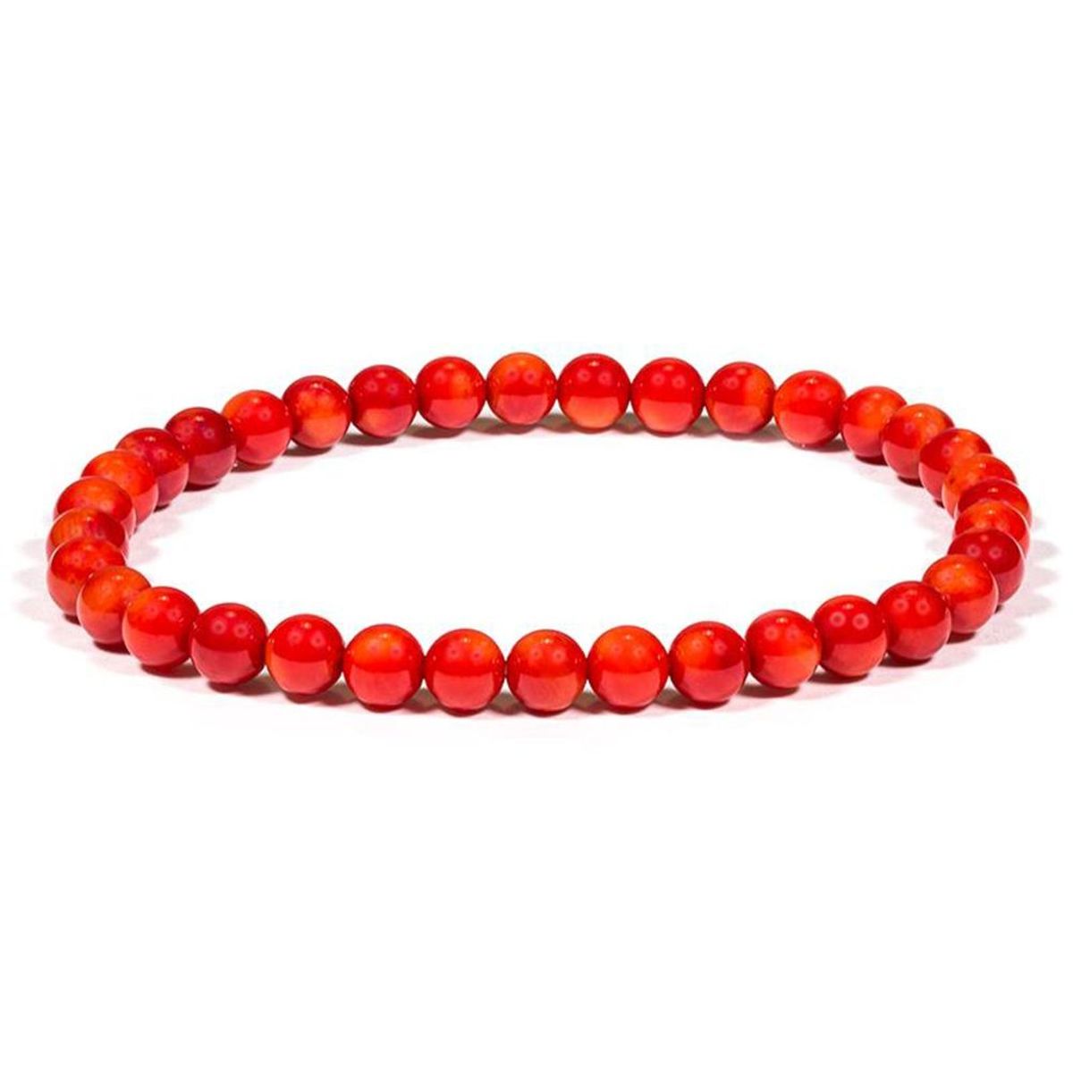 Bracelet perles de Corail Bambou 19 cm