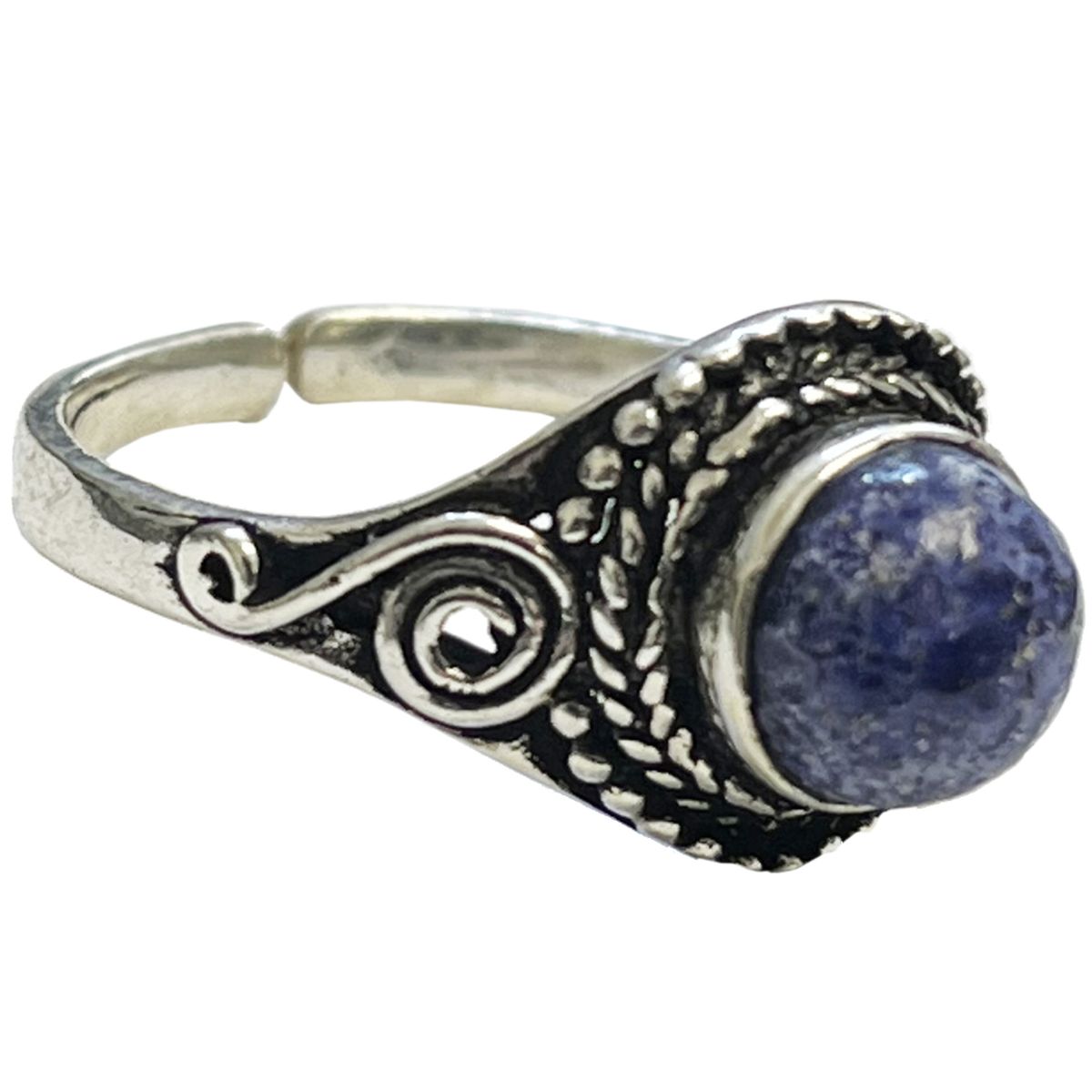 Bague en laiton et Lapis lazuli - Taille ajustable