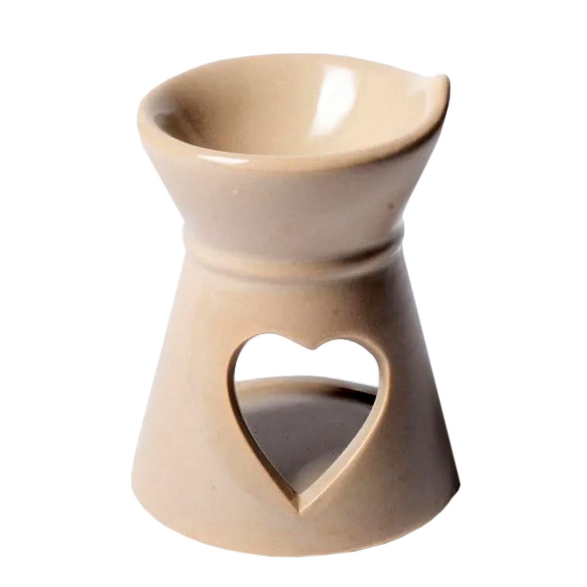 Brleur cire  fondre aromatique coeur beige