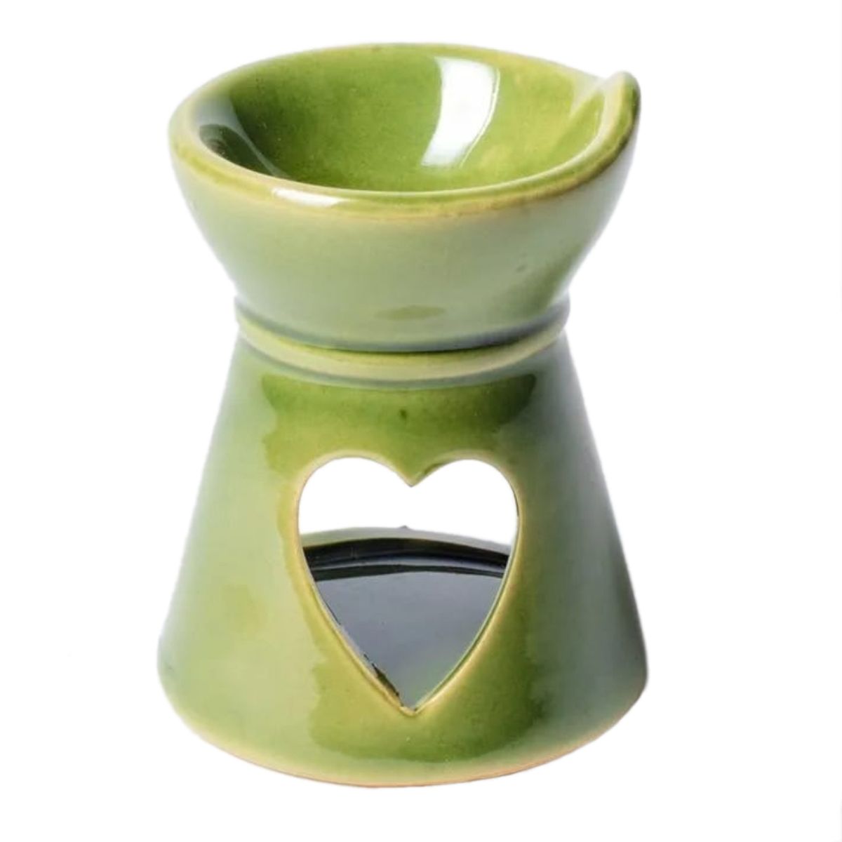 Brleur cire  fondre aromatique coeur Vert