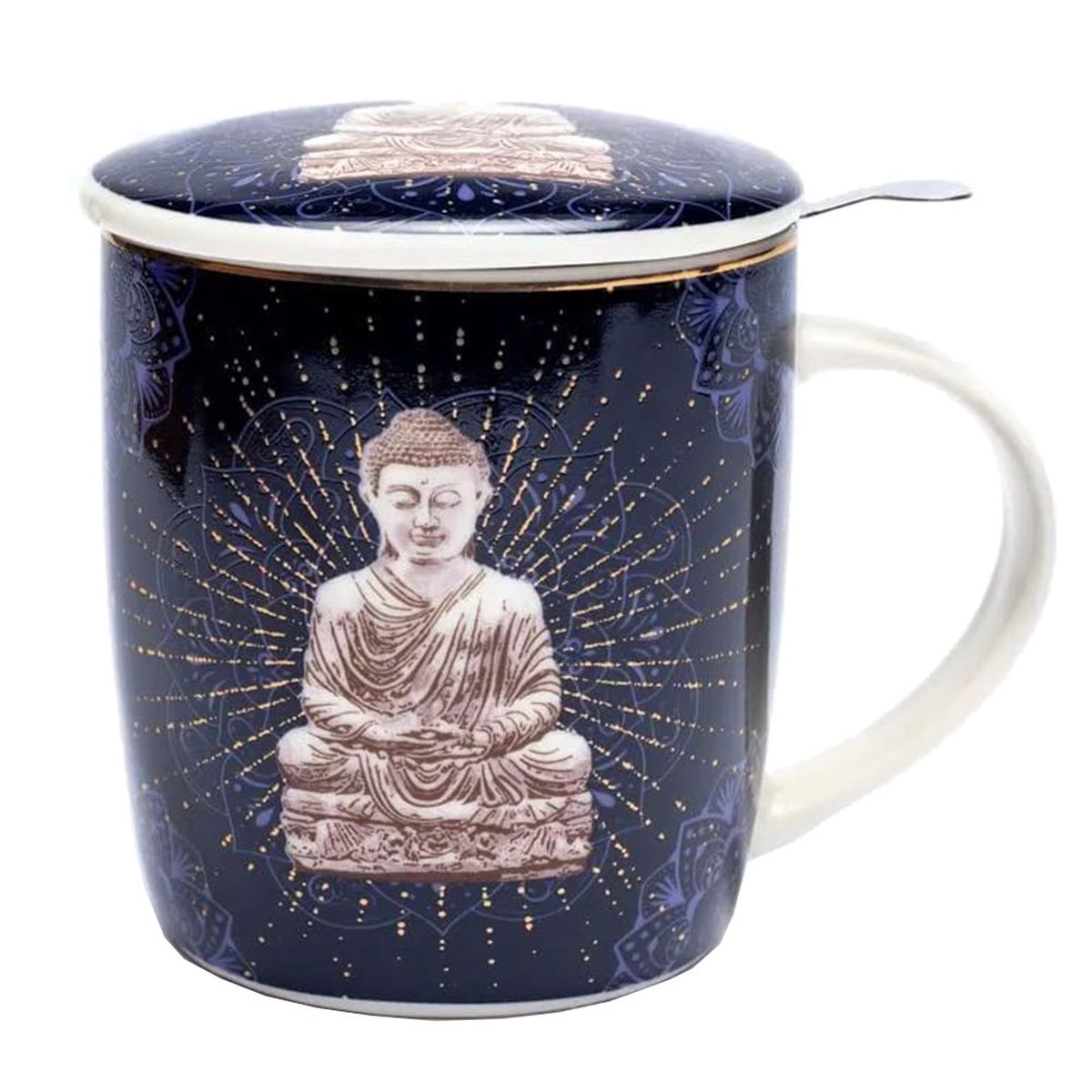 Tisanière en porcelaine avec infuseur Bouddha