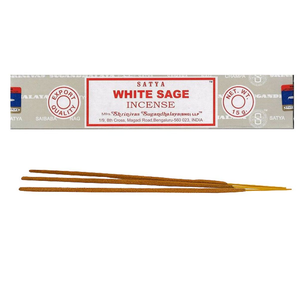 Encens Satya Nag Champa Sauge blanche 15 g