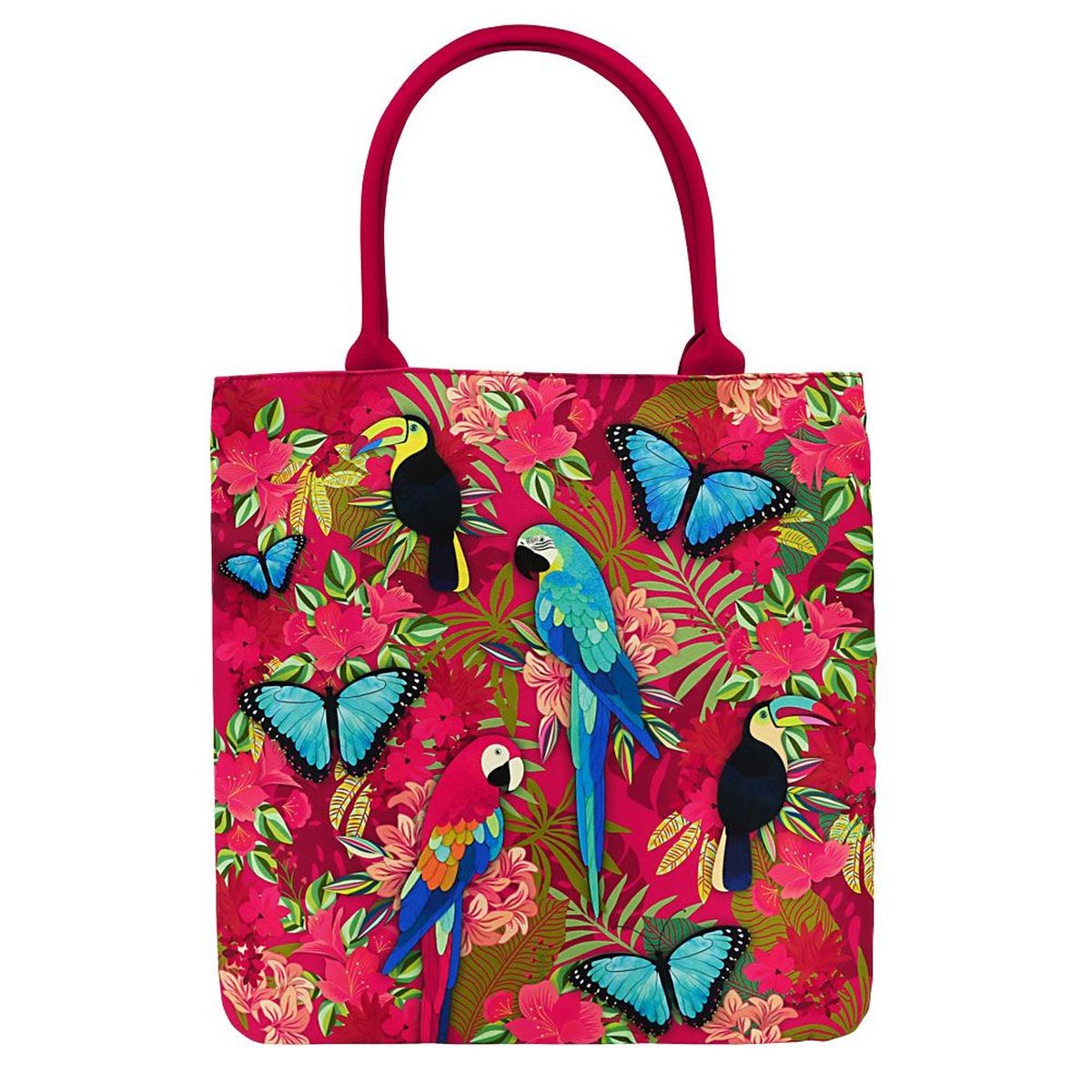 Sac Shopping Amazon Love Rouge - Jungle