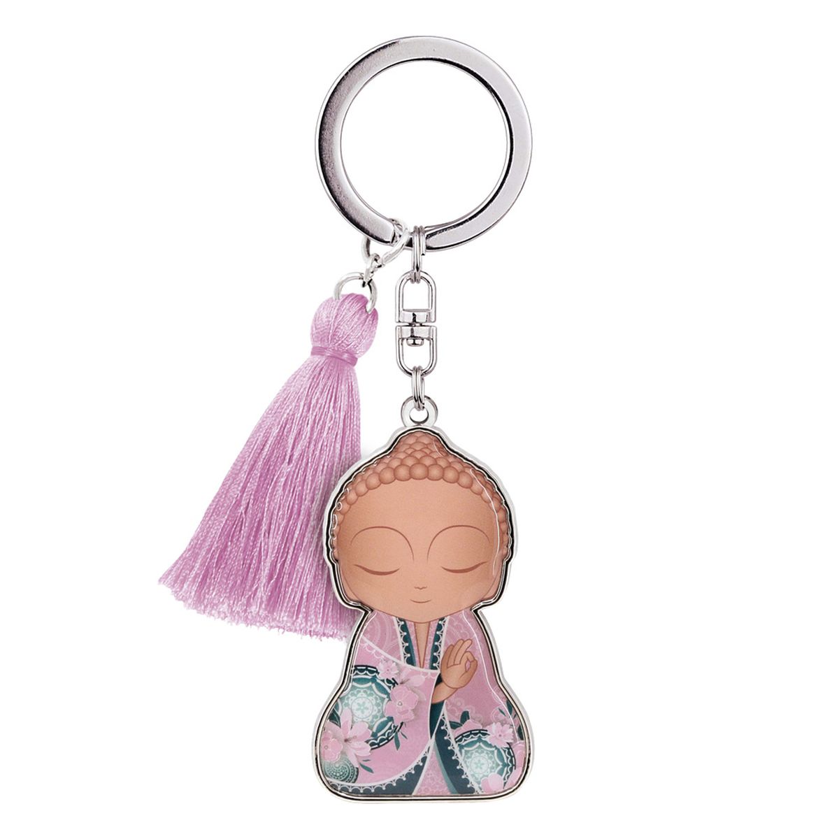 Figurine porte cls Little Buddha Charms Rose - Joie