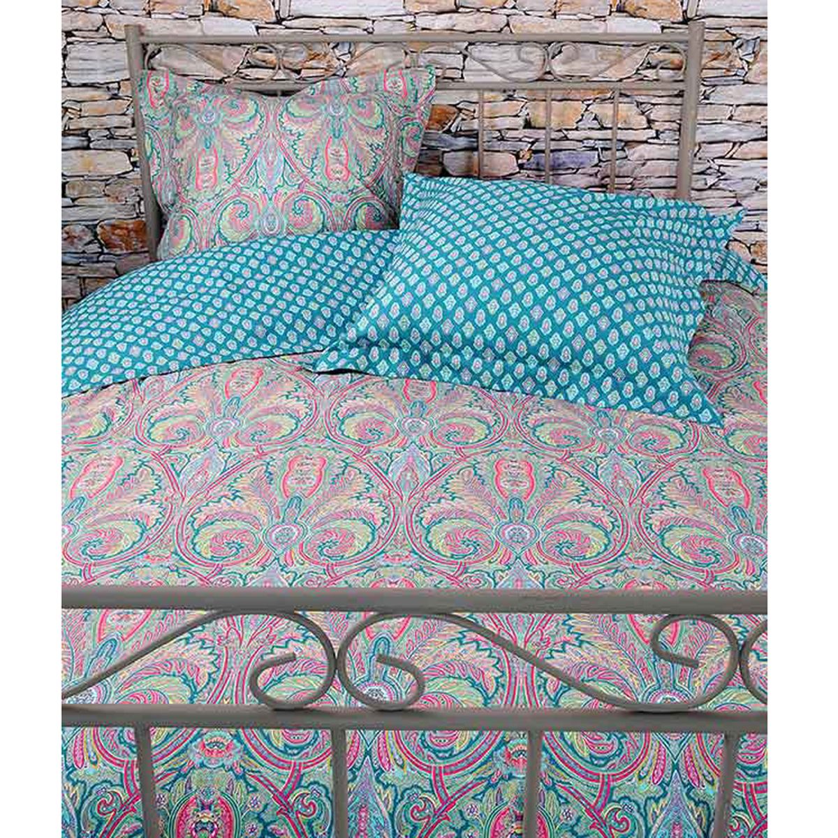 Housse de Couette Valdrome Cachemire 240 x 220 cm - meraude