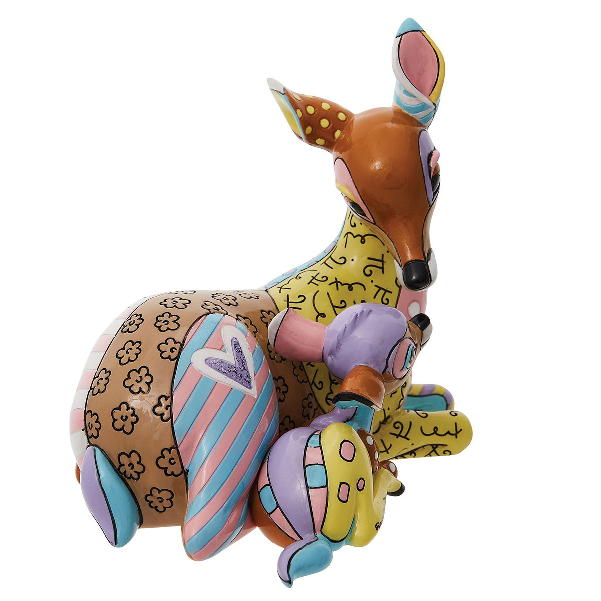 Figurine Bambi et sa maman par Romero Britto