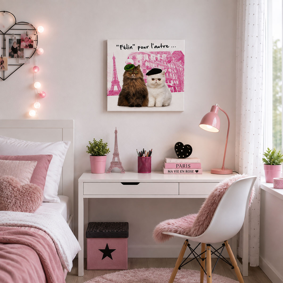 Cadre chats F�lin pour l'autre Paris 40 x 40 cm