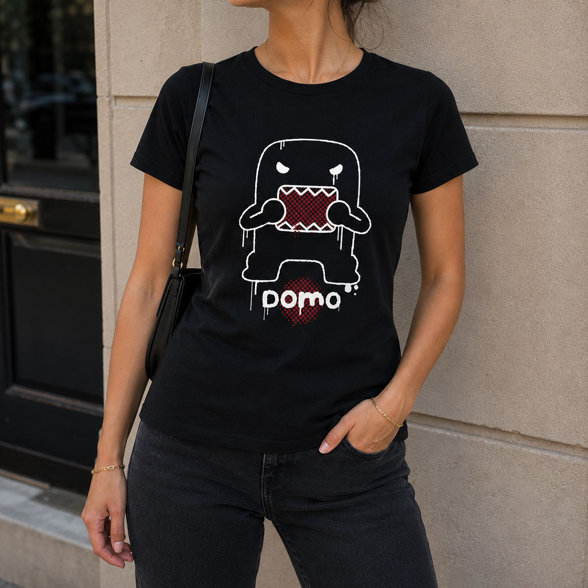 Tee-shirt femme Domo noir taille L