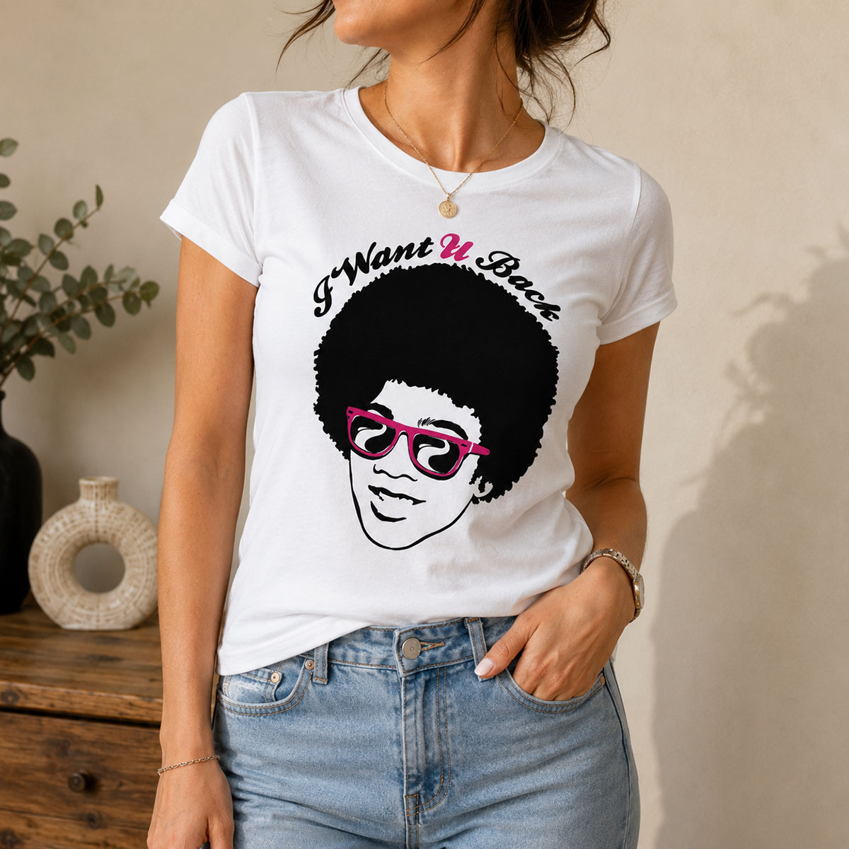 T-shirt femme Mickael I Want U Back taille S