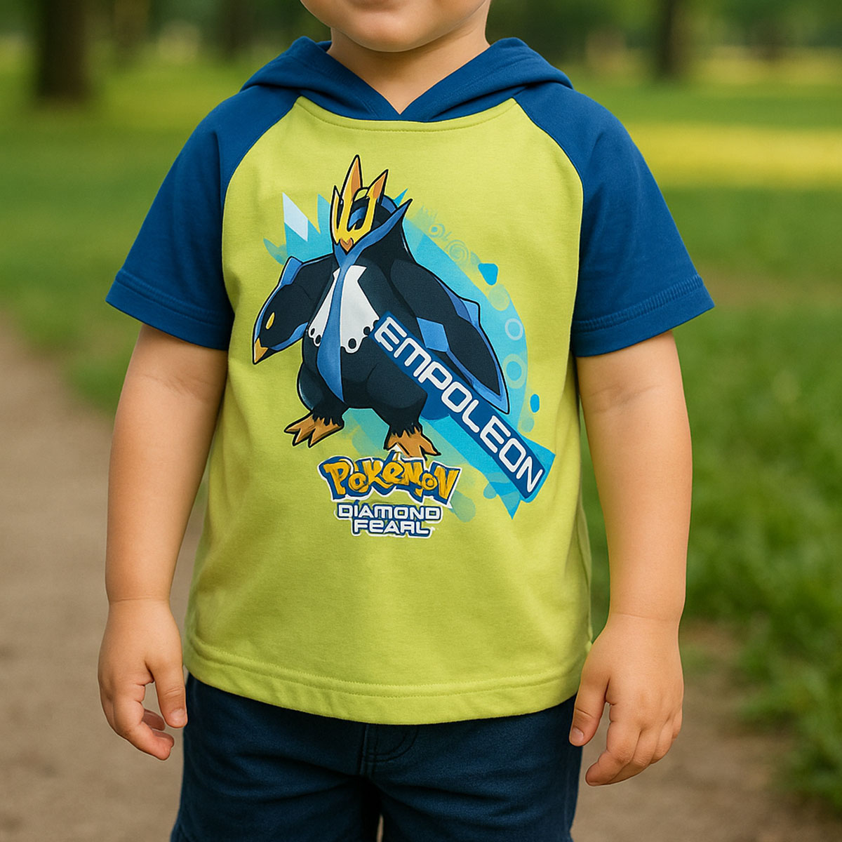 T-shirt Pokmon vert  capuche  Taille 3 ans